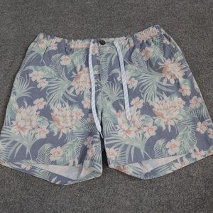 Chubbies Mens Shorts 2XL Blue Hybrid Chino Floral Print All Over Unlined 6" in